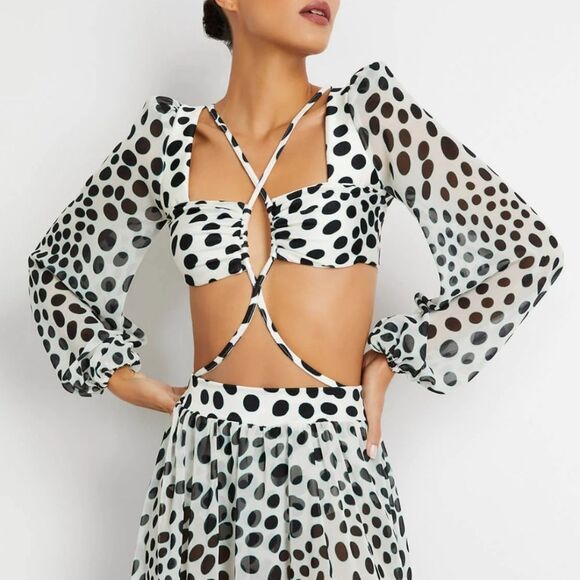 NWT PatBO Bossa Long Sleeve Cutout Dress - Picture 2 of 16